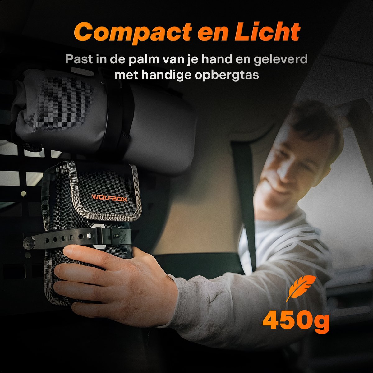 Wolfbox Jumpstarter - 2000A/12.000mAh – Startkabels met Powerbank - Starthulp Voor Auto's