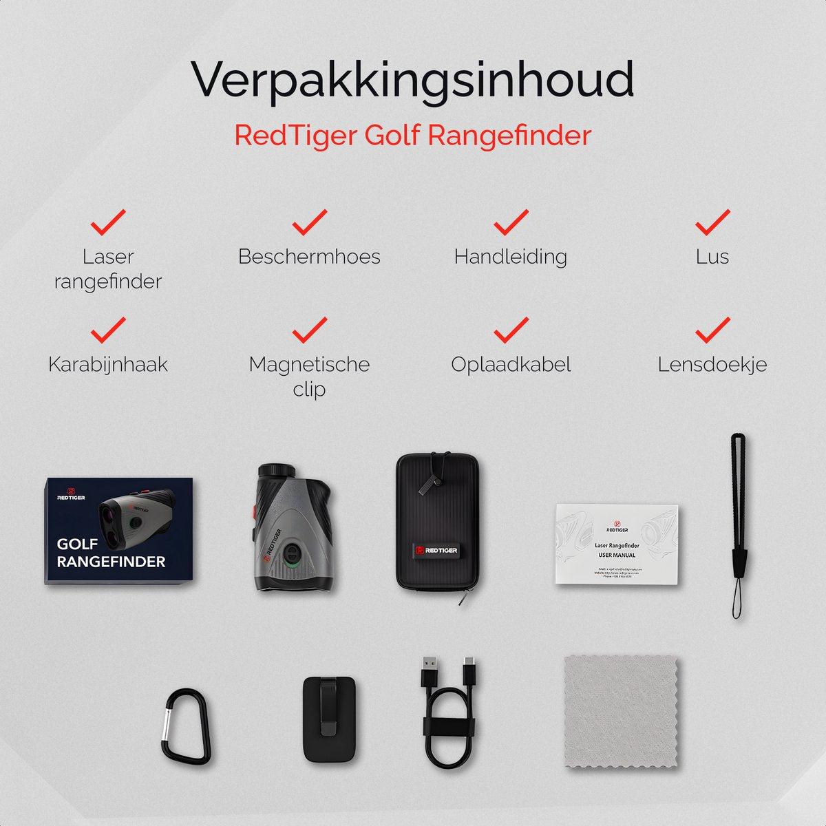 RedTiger Golf Afstandsmeter - Afstandsmeter Golf - Laser afstandsmeter Golf