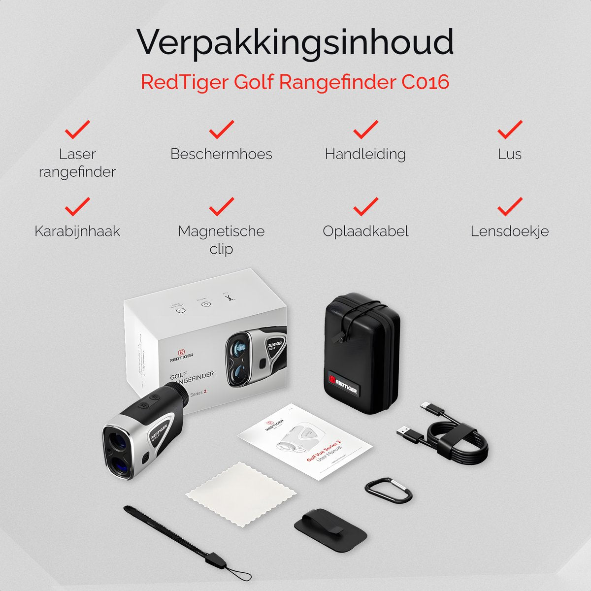 RedTiger Golf Afstandsmeter - Afstandsmeter Golf - Laser afstandsmeter Golf - Lichtaanpassing