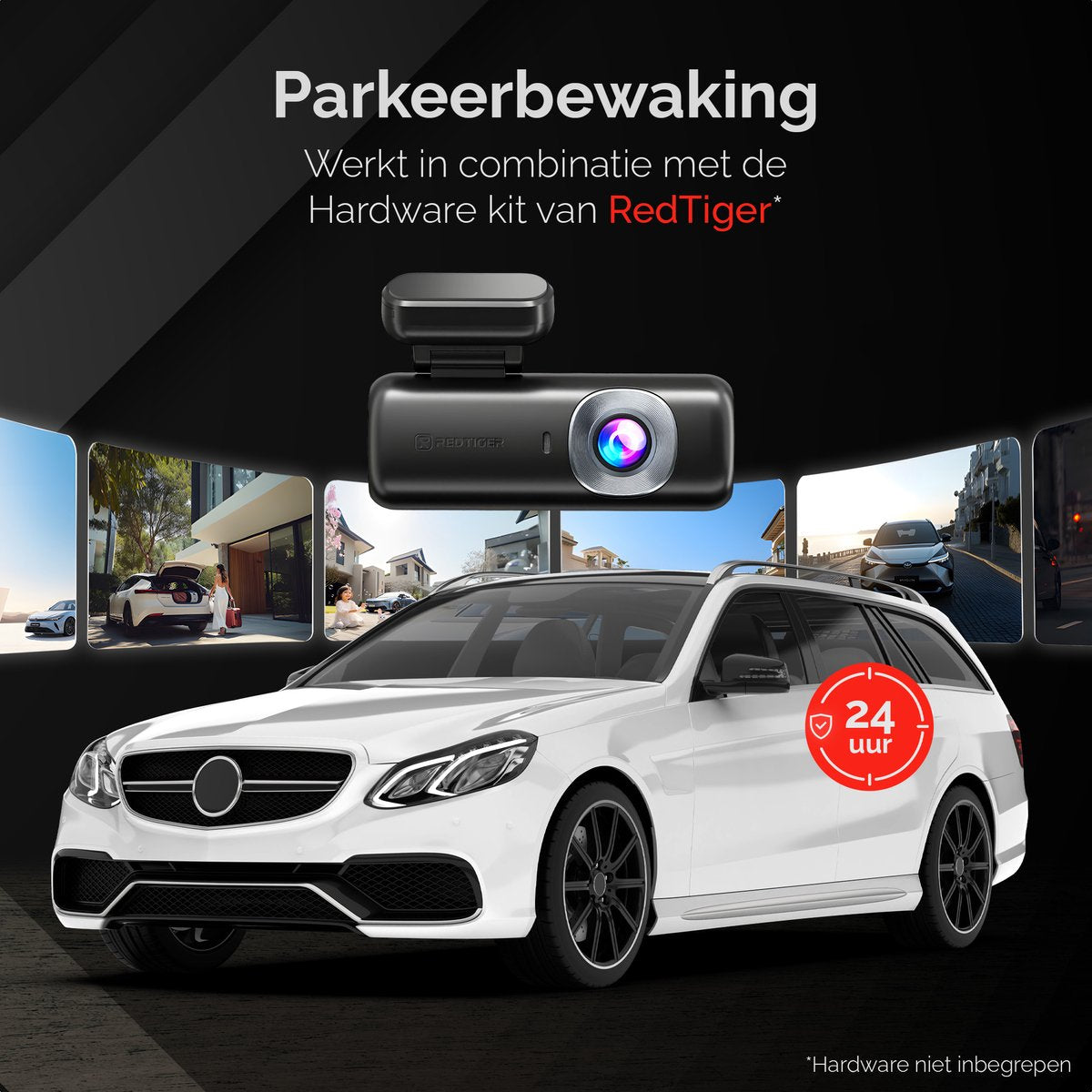 RedTiger F9 Lite 4K Dashcam, 5G Wifi en GPS met app