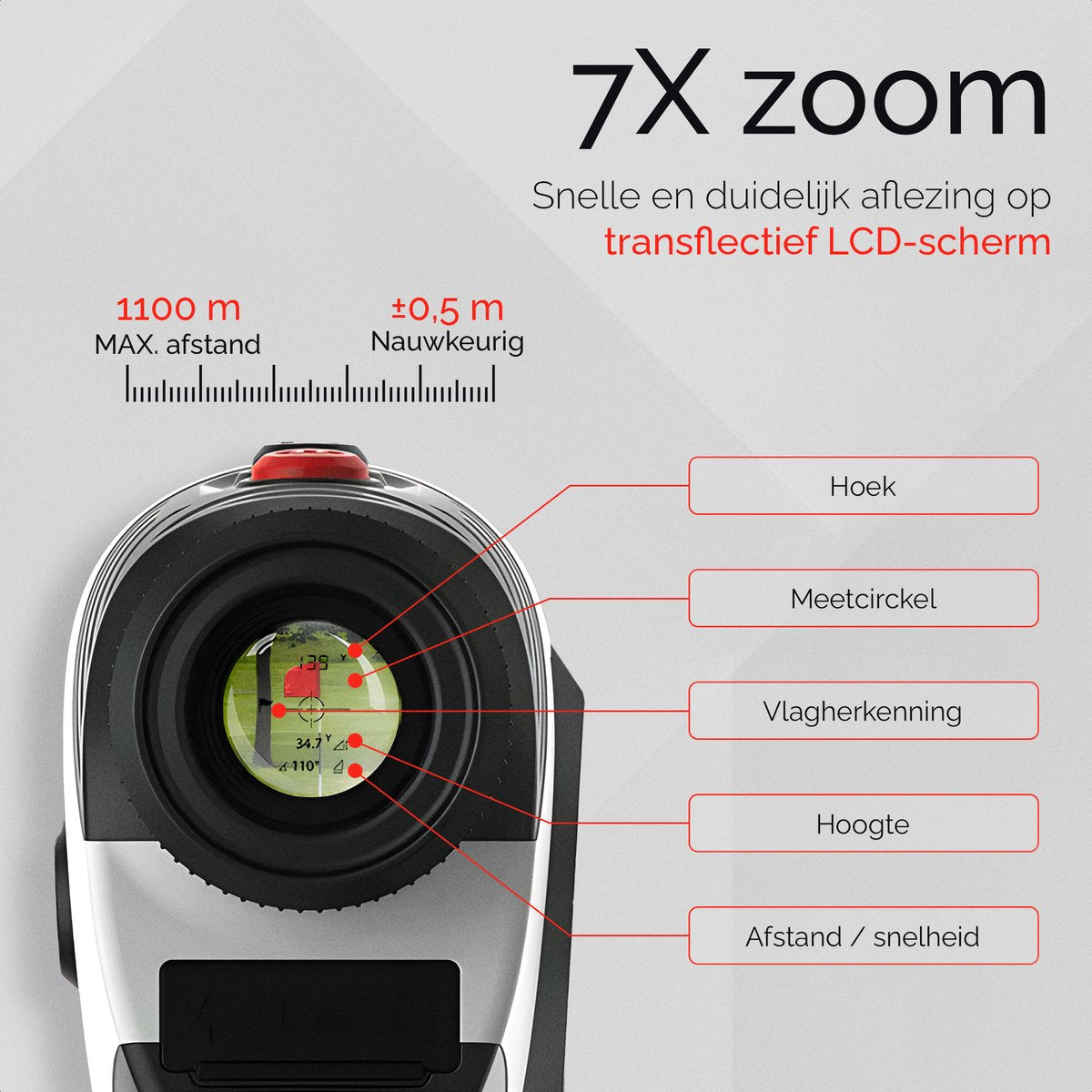 RedTiger Golf Afstandsmeter - Afstandsmeter Golf - Laser afstandsmeter Golf