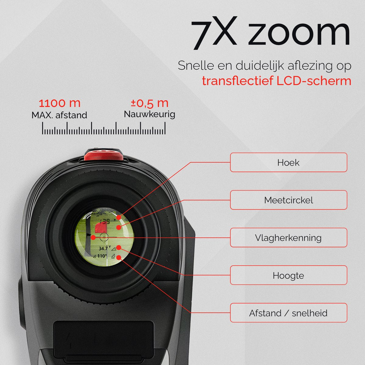 RedTiger Golf Afstandsmeter - Afstandsmeter Golf - Laser afstandsmeter Golf