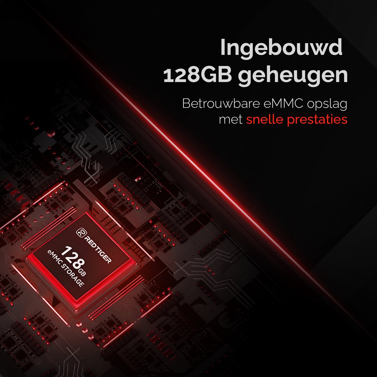 RedTiger F77, 4K + 4K Dashcam, GPS, 5G Wifi met app en Touchscreen, 128GB Intern Geheugen