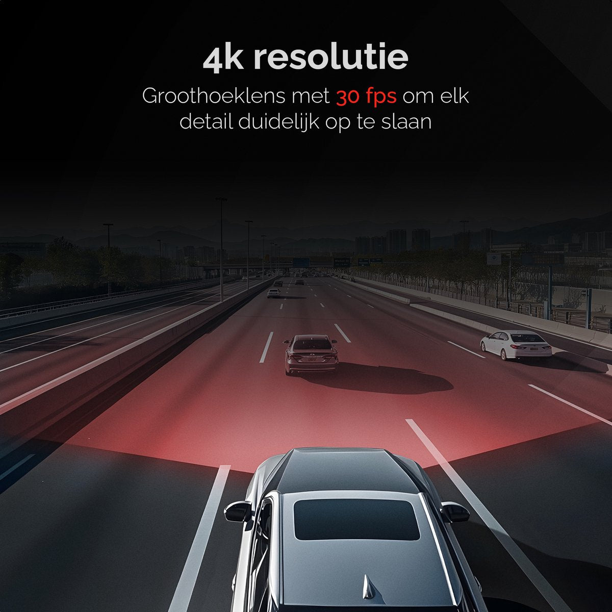 RedTiger F9 Lite 4K Dashcam, 5G Wifi en GPS met app