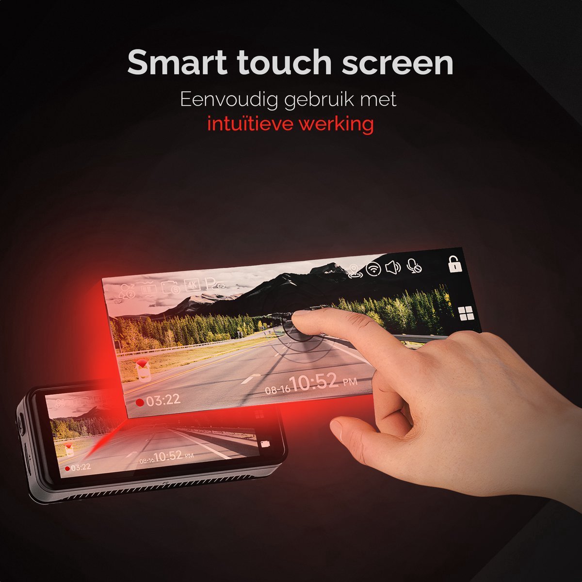 RedTiger F8 5GHz Wifi Touchscreen 4K GPS