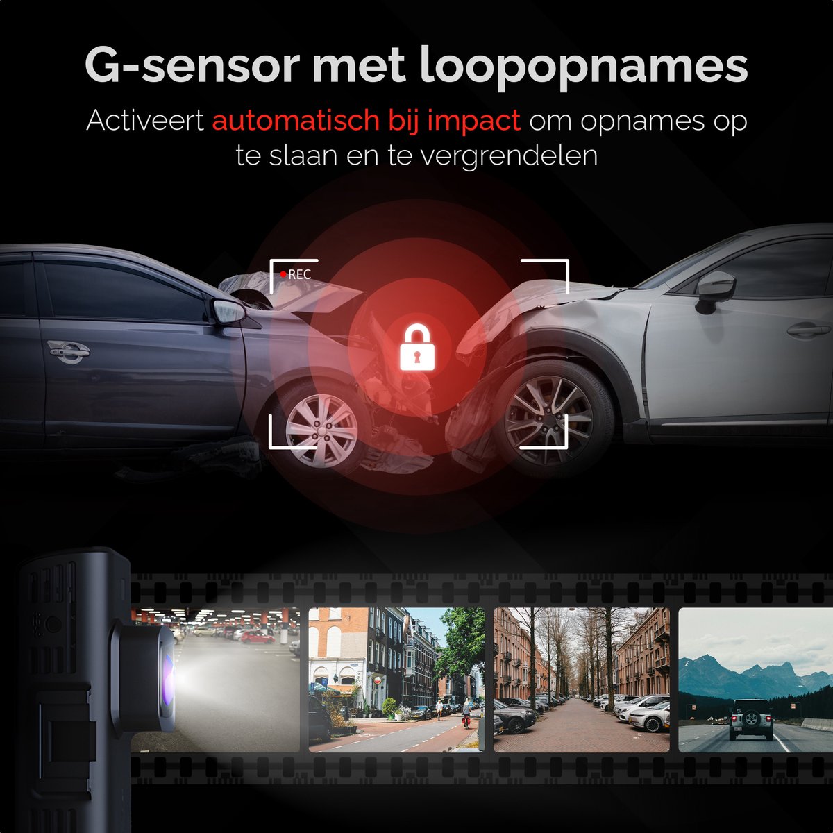 RedTiger F7NTouch Pro - Dual Dashcam met Touchscreen - Ultra 4K &amp; 1080P