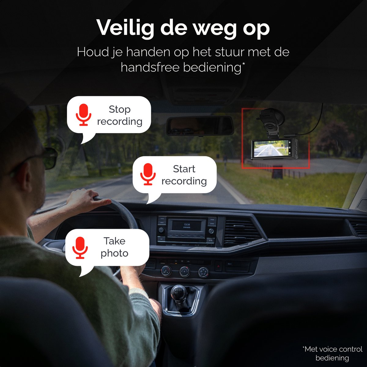 RedTiger F7NTouch Pro - Dual Dashcam met Touchscreen - Ultra 4K &amp; 1080P