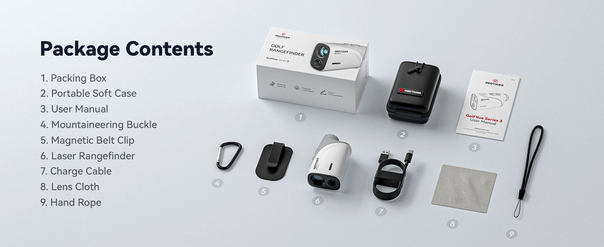 RedTiger Golf Afstandsmeter Golfvue Wit - Afstandsmeter Golf - Laser afstandsmeter Golf