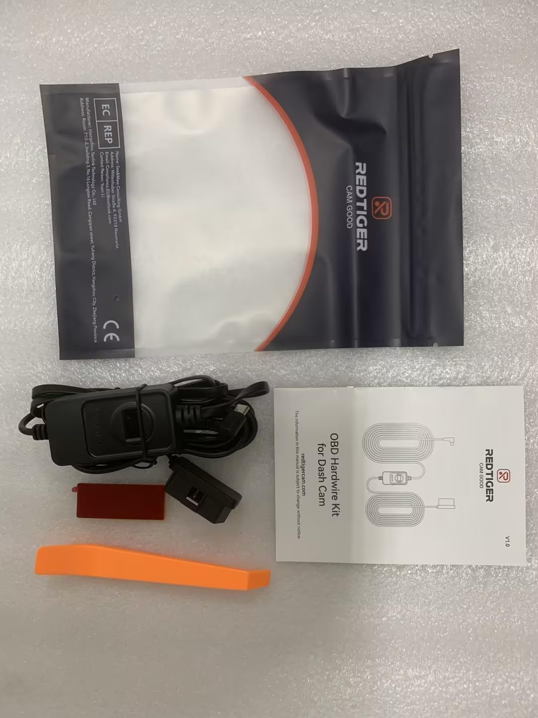 RedTiger Dashcam OBD Hardwire Kit Voedingskabel – USB-C Poort, 3 Meter, 12V-24V naar 5V.