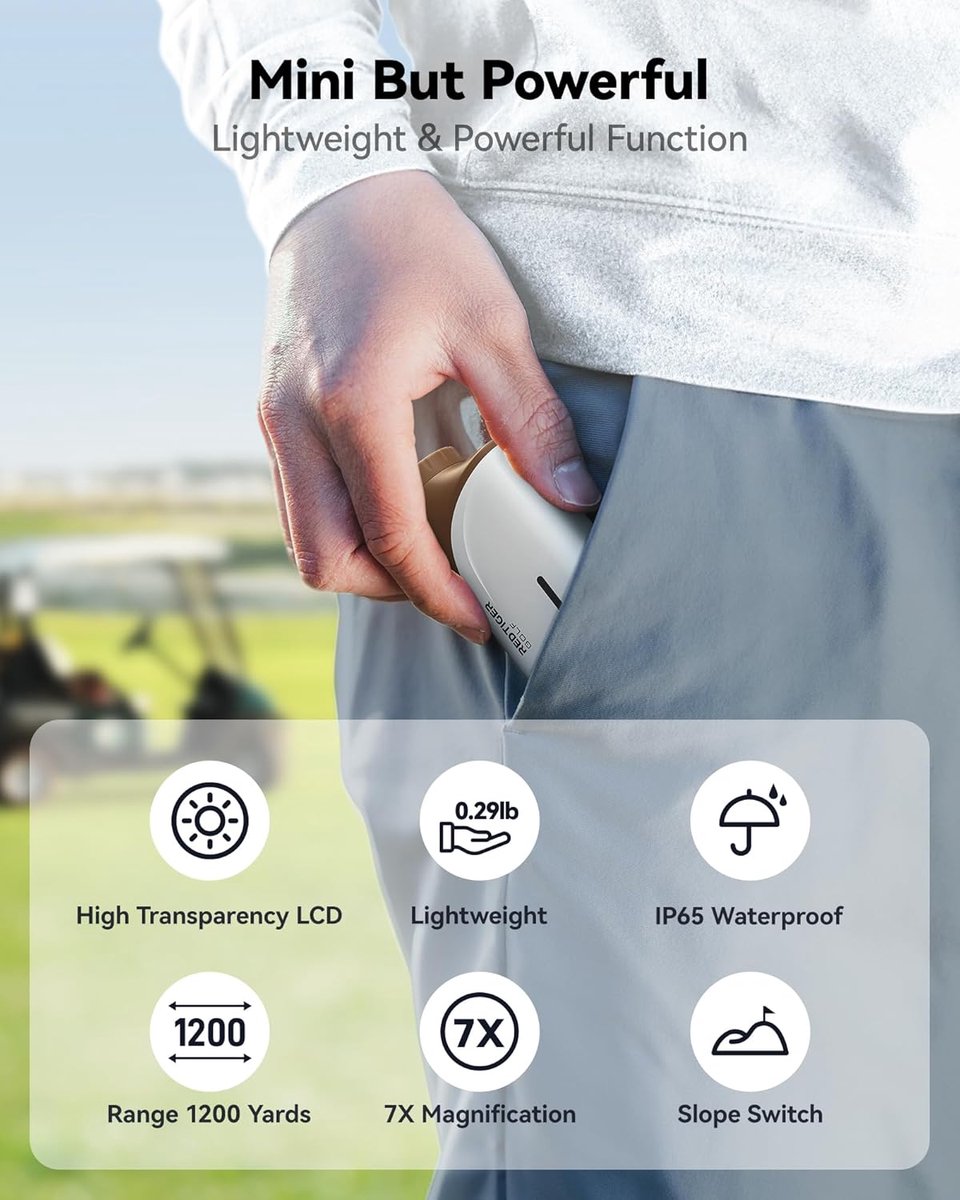 RedTiger Golf Afstandsmeter Golfvue Bruin - Afstandsmeter Golf - Laser afstandsmeter Golf