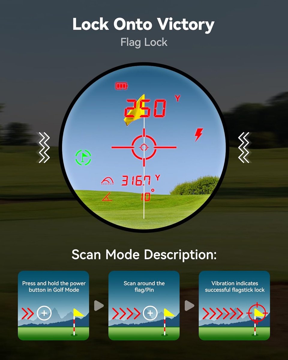 RedTiger Golf Afstandsmeter OLED - Afstandsmeter Golf - Laser afstandsmeter Golf
