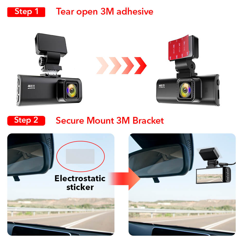 Redtiger F7N/F17 Dashcam 3M Mount with GPS Module