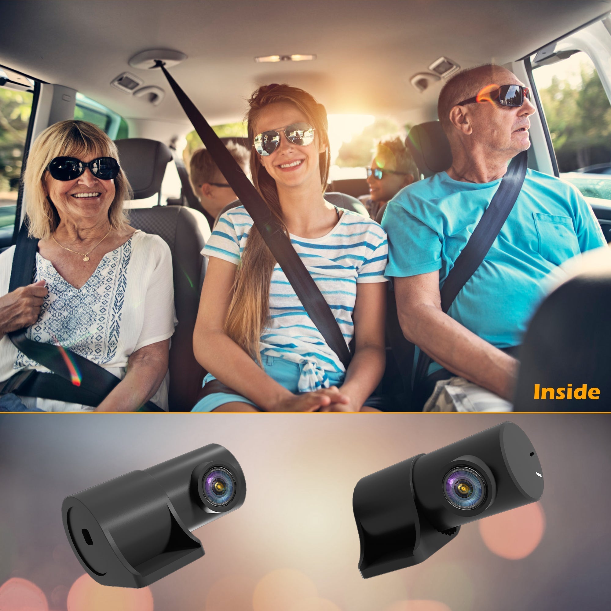 RedTiger dashcam voor auto - achtercamera - Full HD 1080P - 360 graden