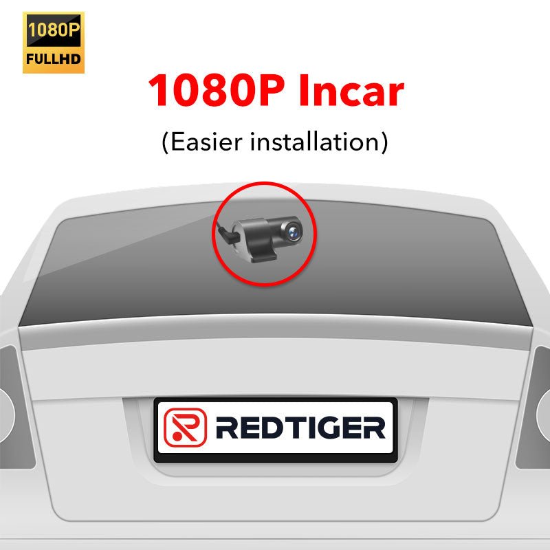 RedTiger dashcam voor auto - achtercamera - Full HD 1080P - 360 graden